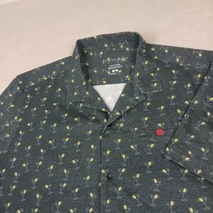 Stone Rose XL Mens Shirt Casual Camp Hawaiian Bowling Martini All Over Stretch